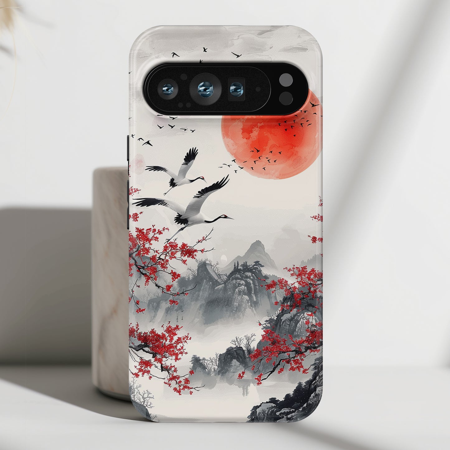 Elegant Japanese Landscape Art Design Phone Case for Google Pixel