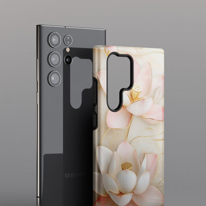 Elegant Lotus Design Phone Case for Galaxy S series Phones
