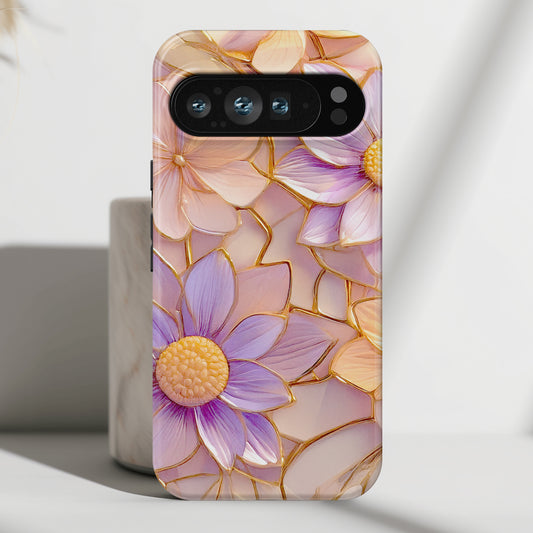 Elegant Pink Purple Floral Design Phone Case for Google Pixel