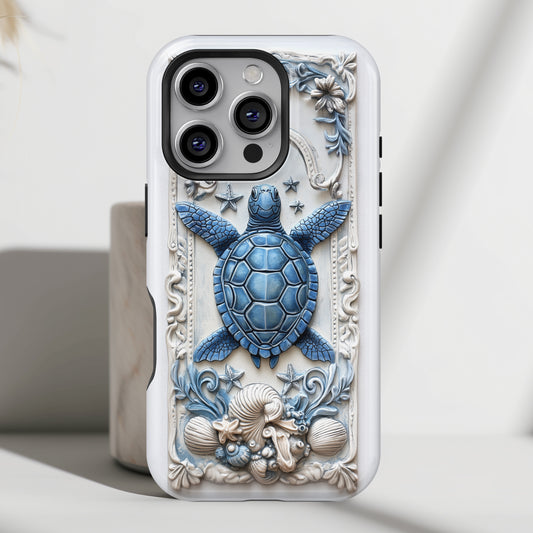Elegant Turtle Sculpture Design iPhone Case