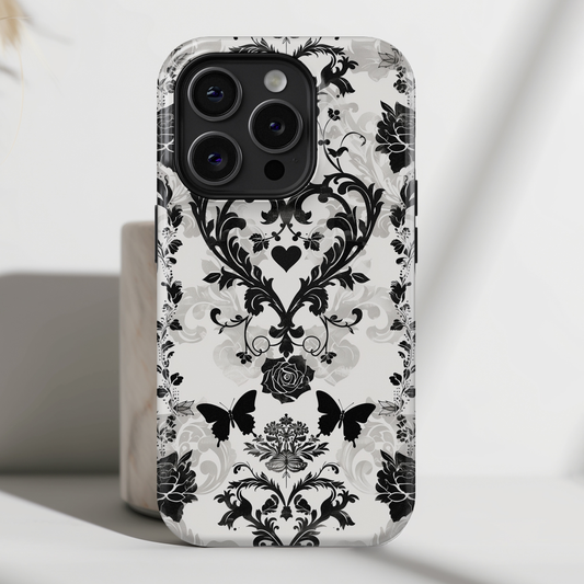 Elegant Victorian Style Damask Design iPhone Case