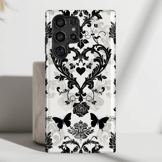 Elegant Victorian Style Damask Design Case for Galaxy S series Phones