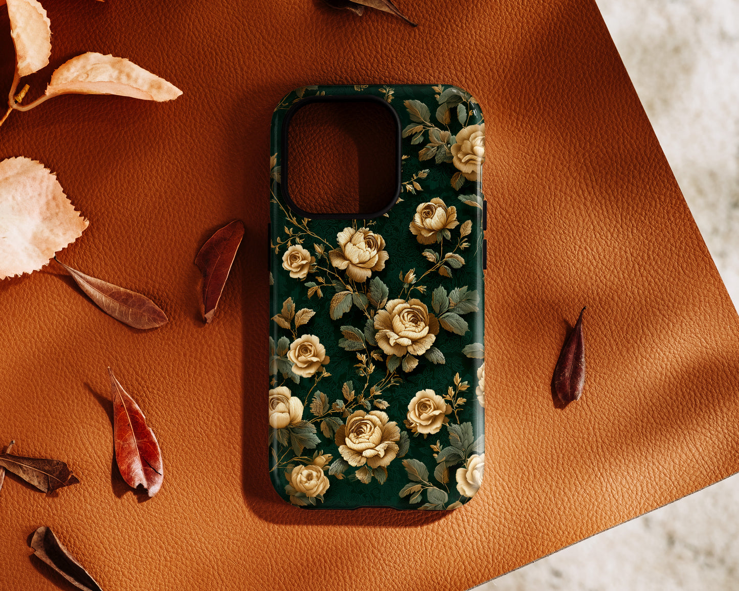 Emerald Bloom Design iPhone Case