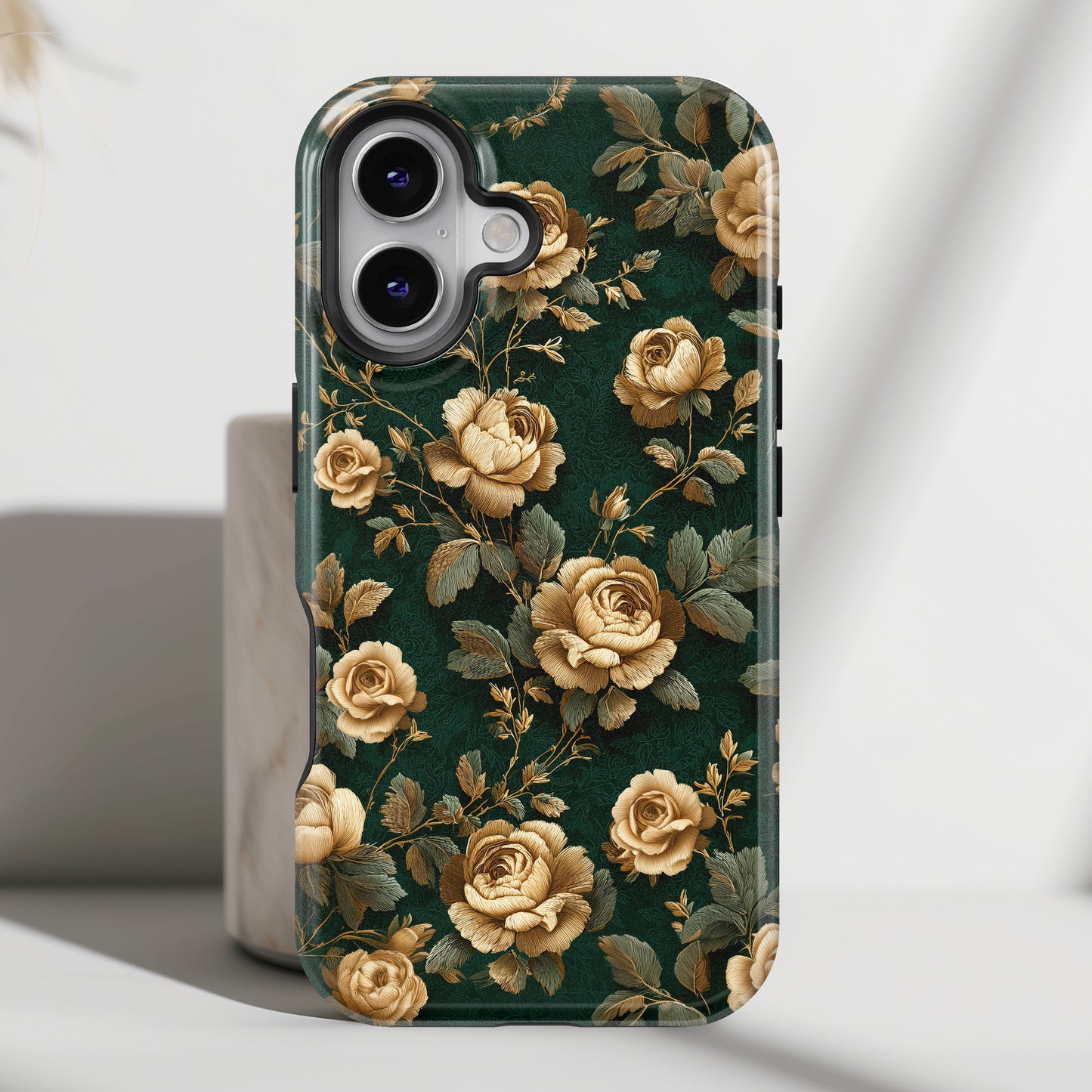 Emerald Bloom Design iPhone Case
