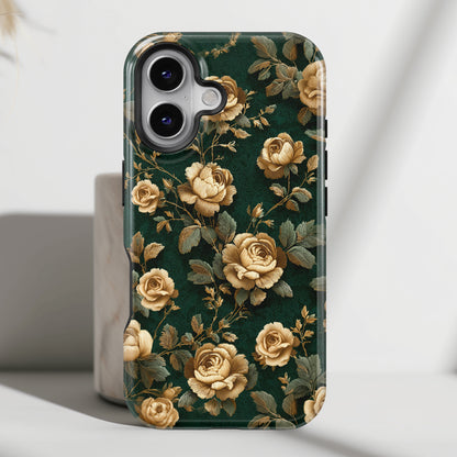 Emerald Bloom Design iPhone Case