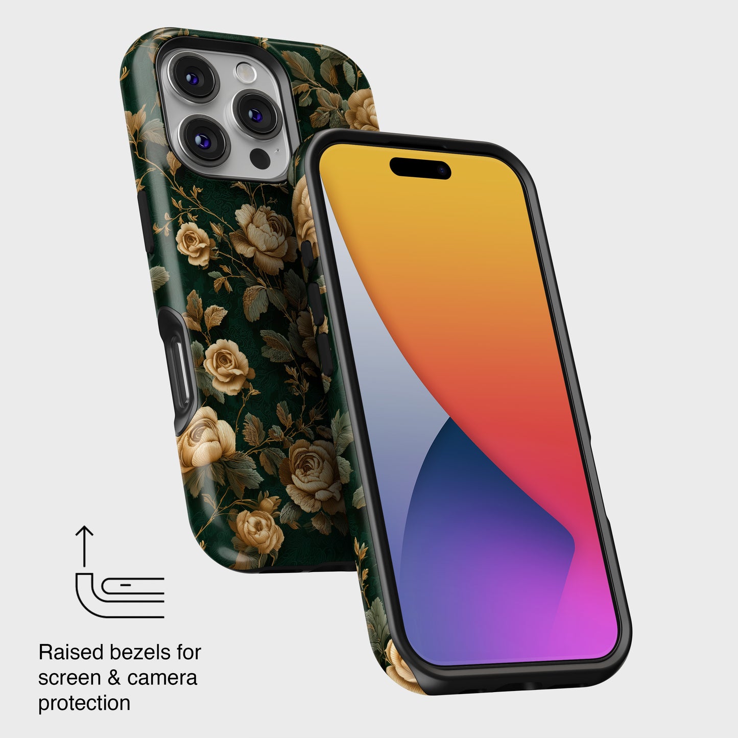Emerald Bloom Design iPhone Case