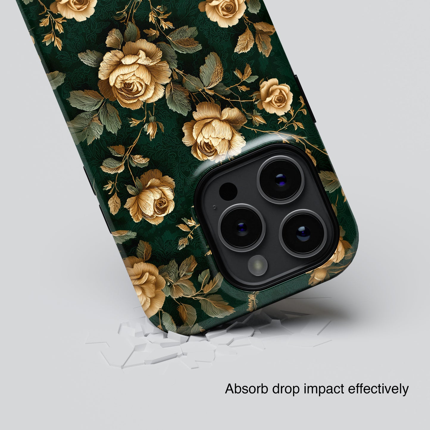 Emerald Bloom Design iPhone Case