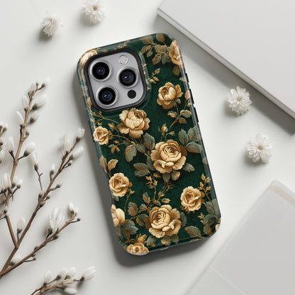 Emerald Bloom Design iPhone Case
