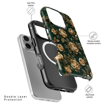 Emerald Bloom Design iPhone Case