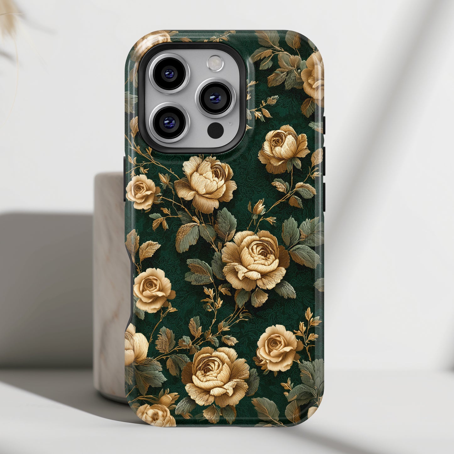 Emerald Bloom Design iPhone Case