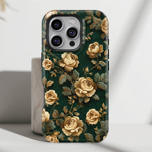 Emerald Bloom Design iPhone Case