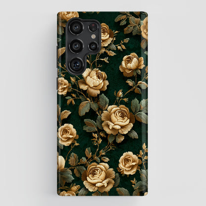 Emerald Bloom Design Phone Case for Galaxy S series Phones