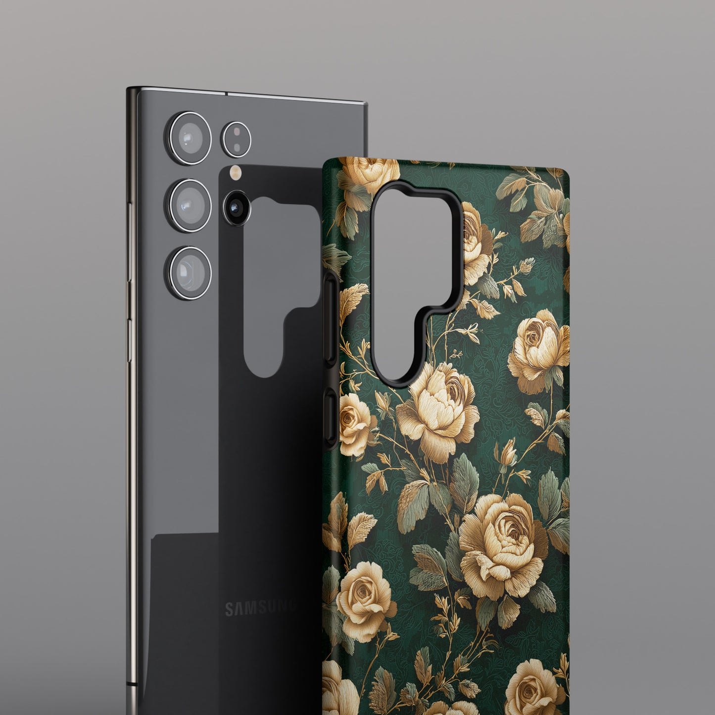 Emerald Bloom Design Phone Case for Galaxy S series Phones
