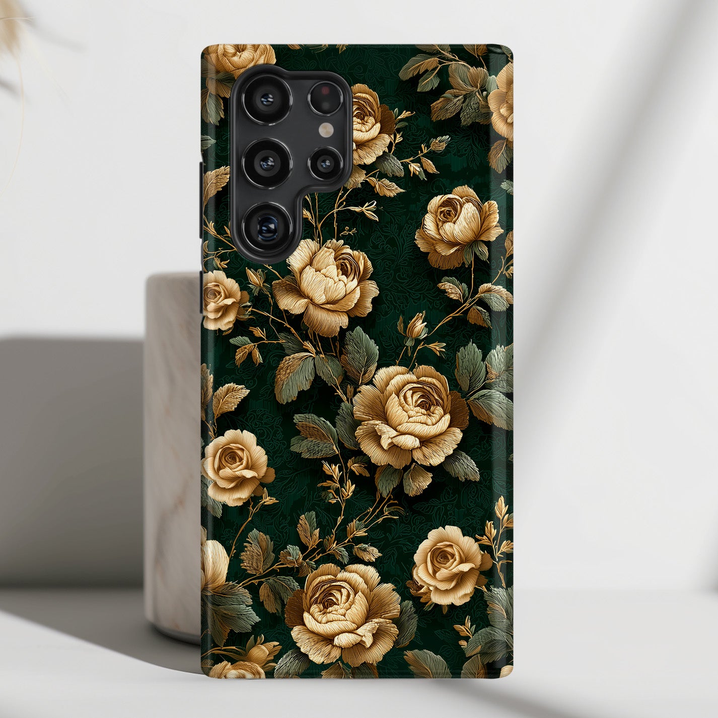 Emerald Bloom Design Phone Case for Galaxy S series Phones