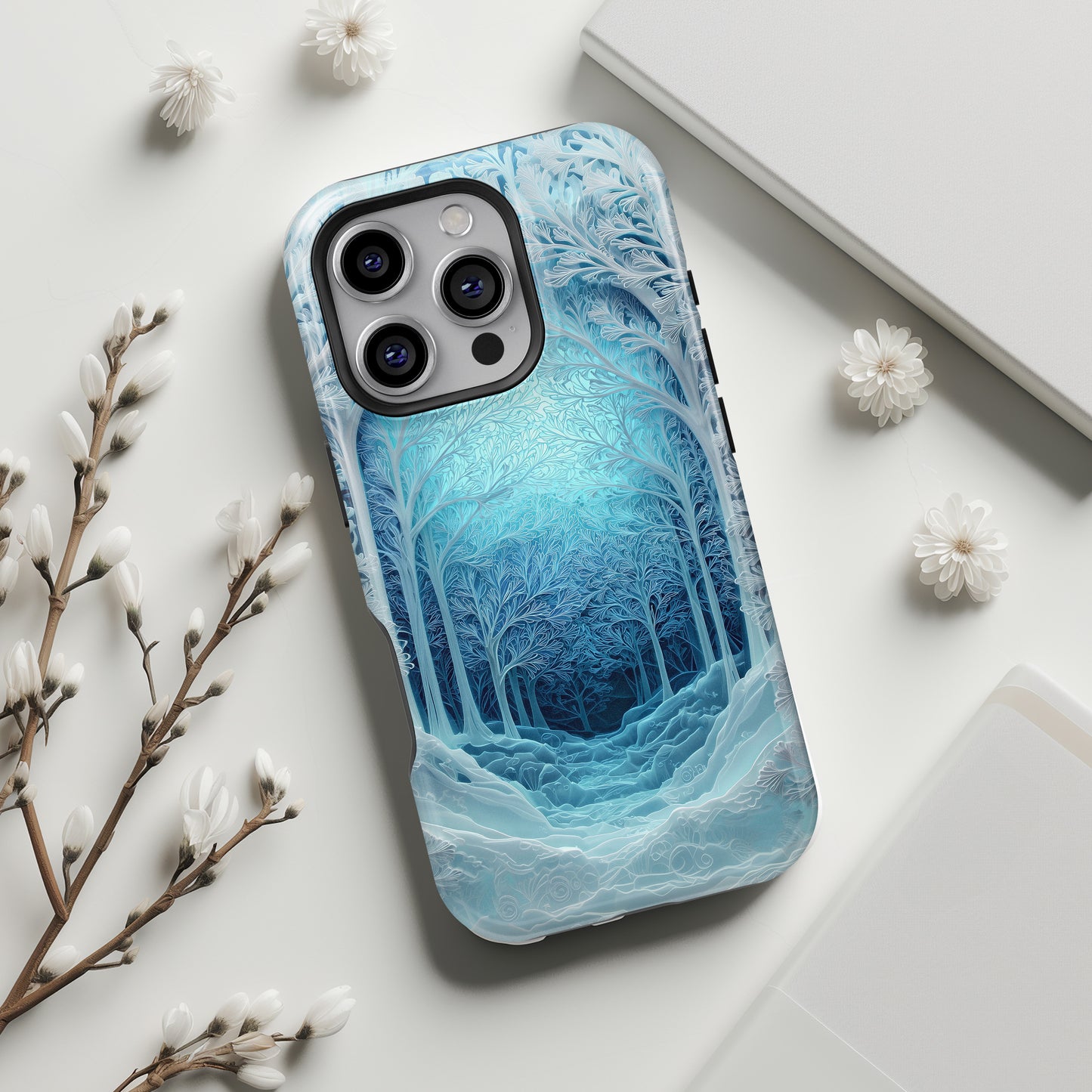 Enchanted Winter Forest Design iPhone Case