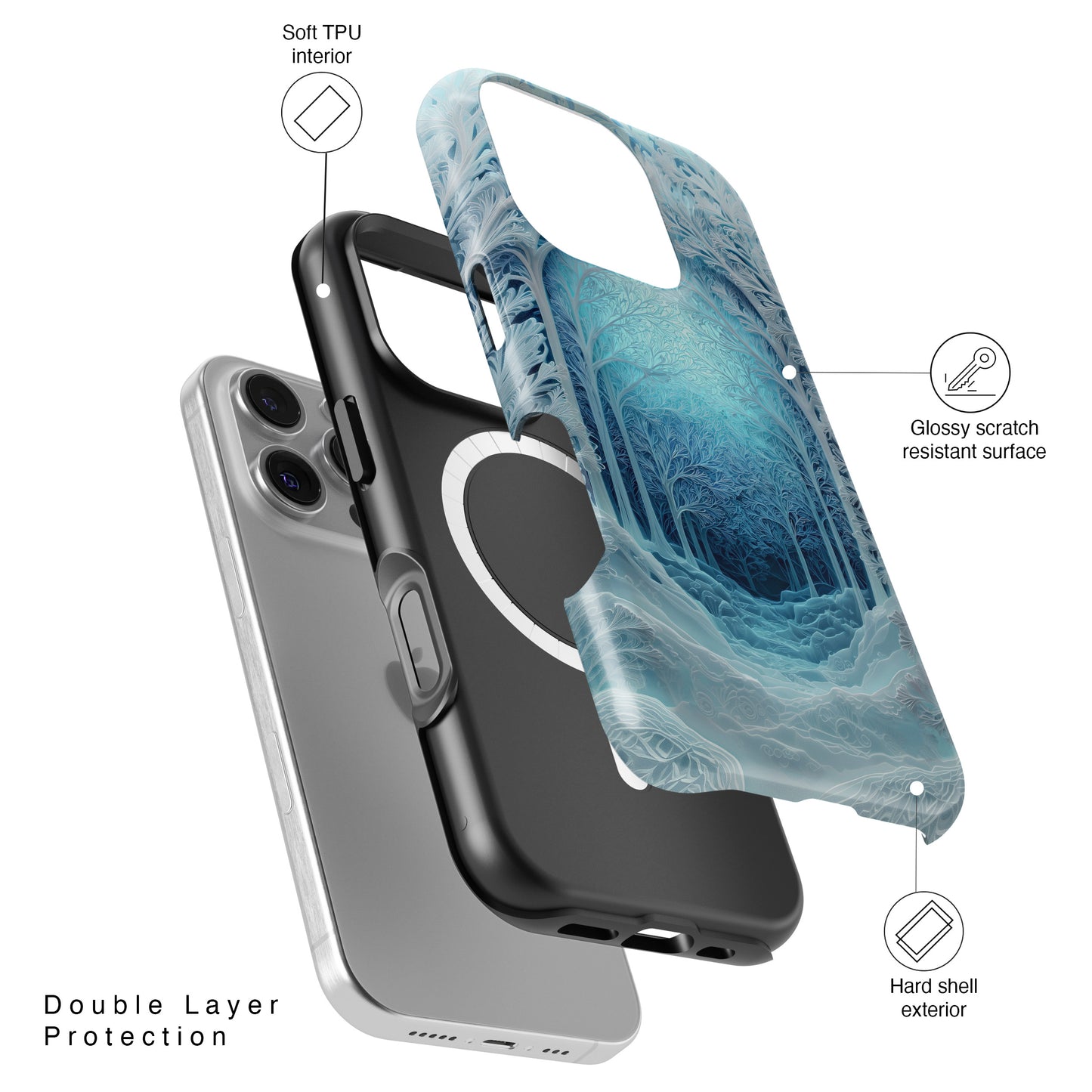 Enchanted Winter Forest Design iPhone Case