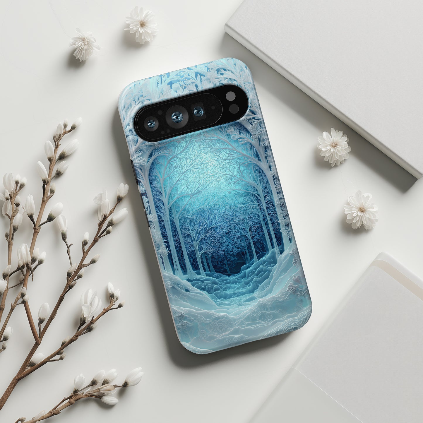 Enchanted Winter Forest Design Phone Case for Google Pixel
