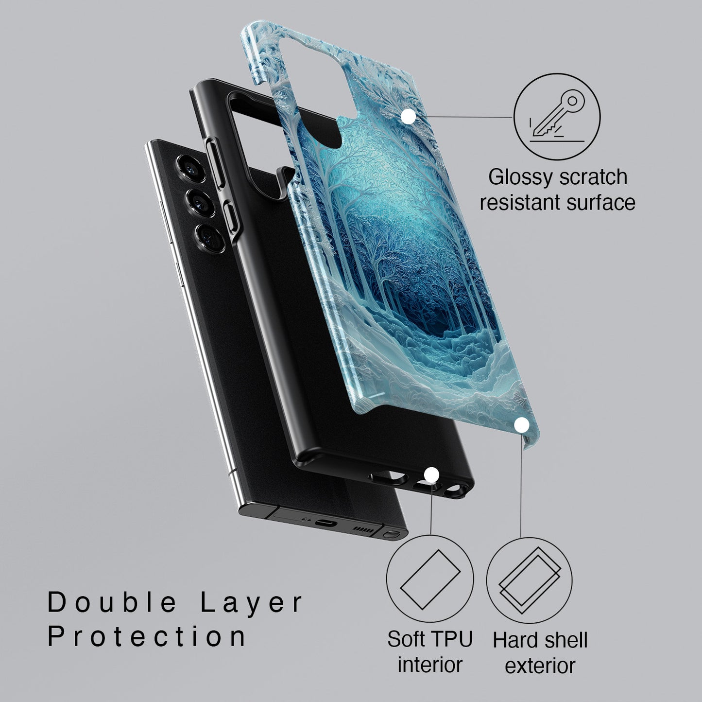 Enchanted Winter Forest Design Phone Case for Galaxy S series Phones