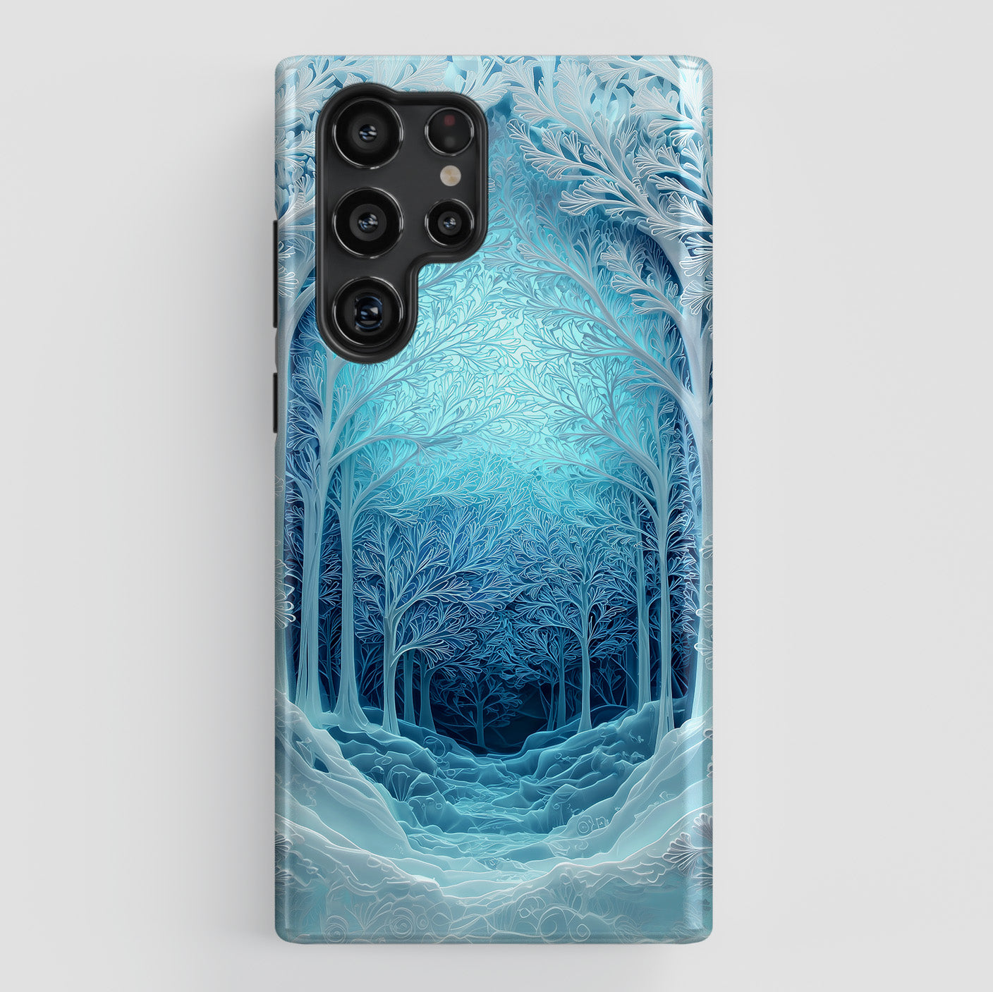Enchanted Winter Forest Design Phone Case for Galaxy S series Phones