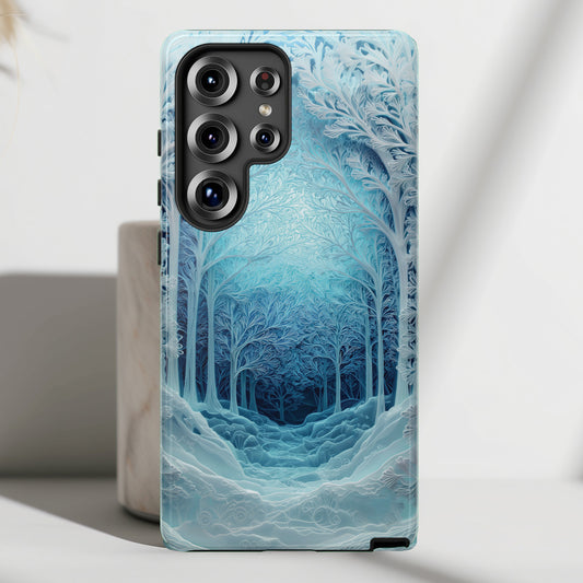 Enchanted Winter Forest Design Phone Case for Galaxy S series Phones