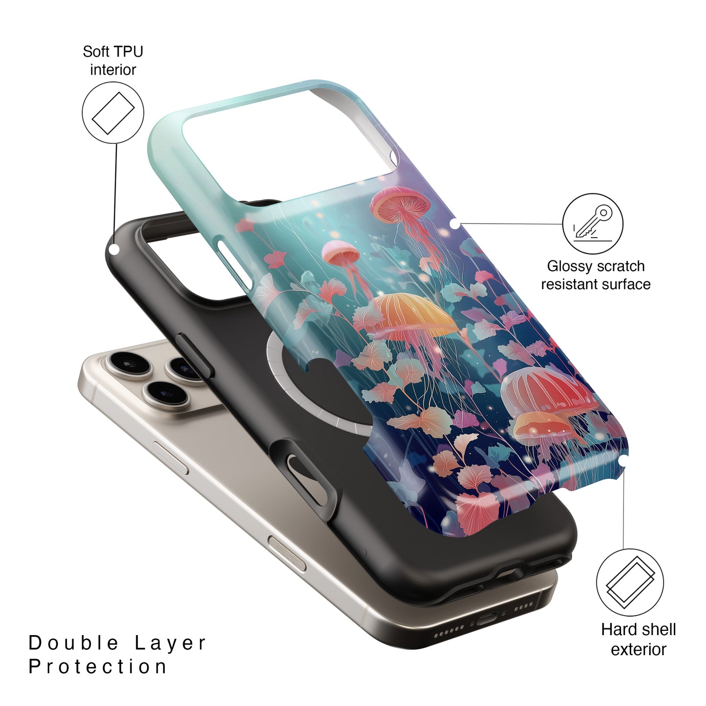 Ethereal Jellyfish Design iPhone Case