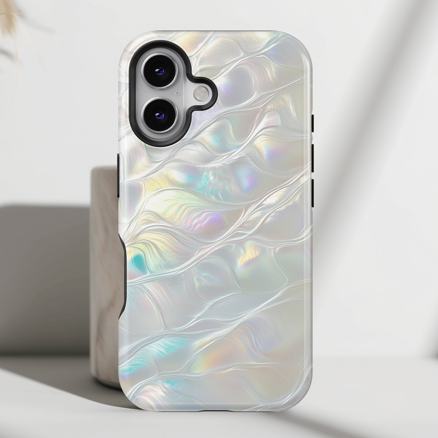 Ethereal Pearl Texture Design Print iPhone Case