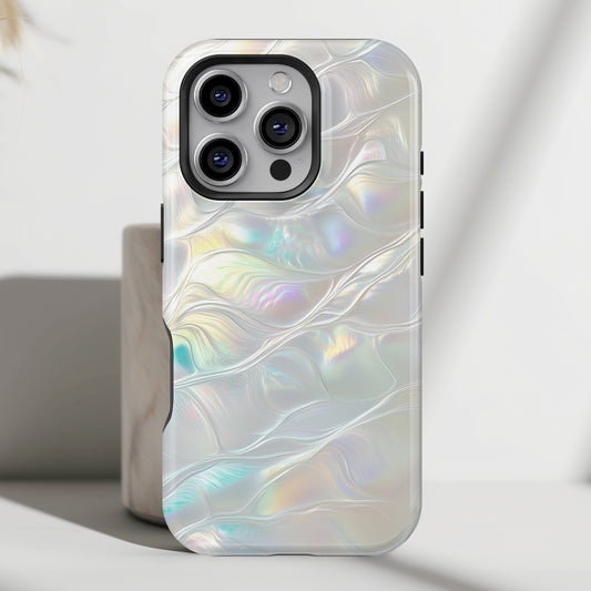 Ethereal Pearl Texture Design Print iPhone Case