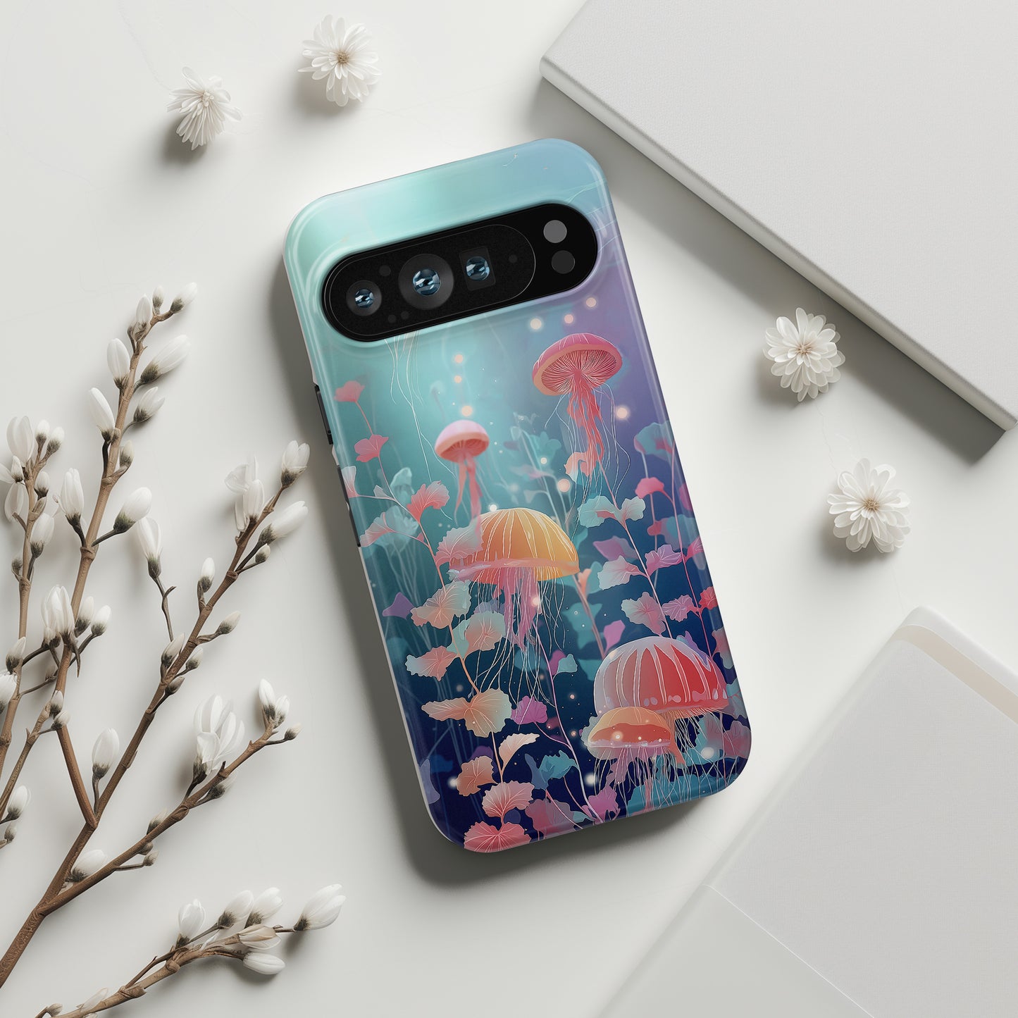 Ethereal Jellyfish Design Phone Case for Google Pixel