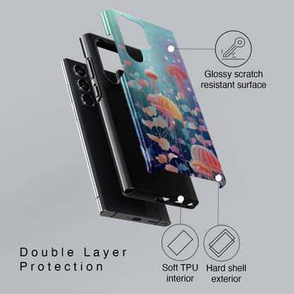 Ethereal Jellyfish Design Phone Case for Galaxy S series Phones