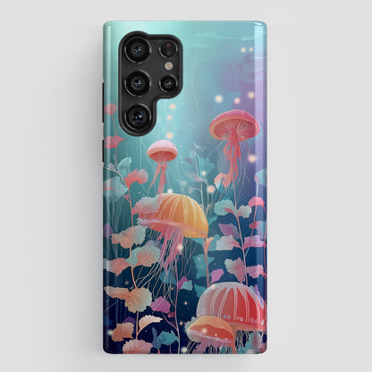 Ethereal Jellyfish Design Phone Case for Galaxy S series Phones