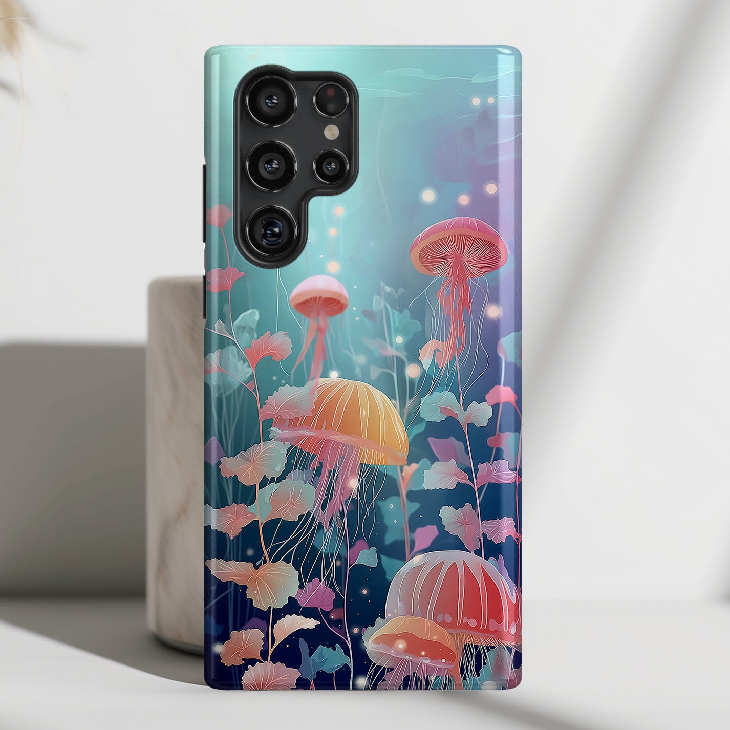 Ethereal Jellyfish Design Phone Case for Galaxy S series Phones