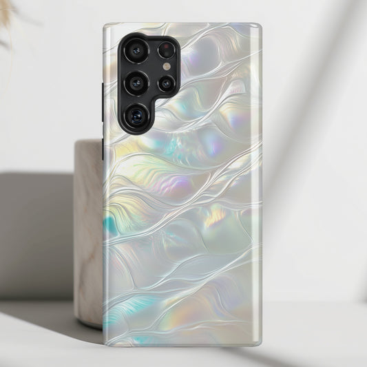 Ethereal Pearl Texture Print Design Case for Galaxy S series Phones