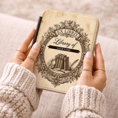 The Classic Ex Libris – Personalized Kindle Case