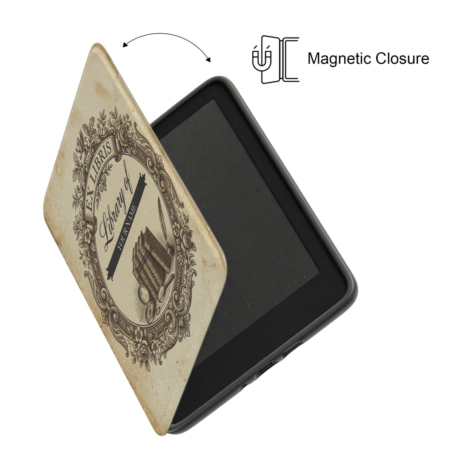 The Classic Ex Libris – Personalized Kindle Case