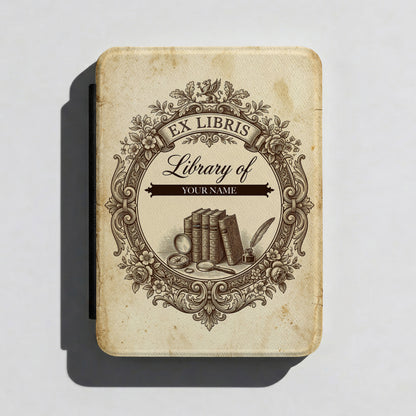 The Classic Ex Libris – Personalized Kindle Case