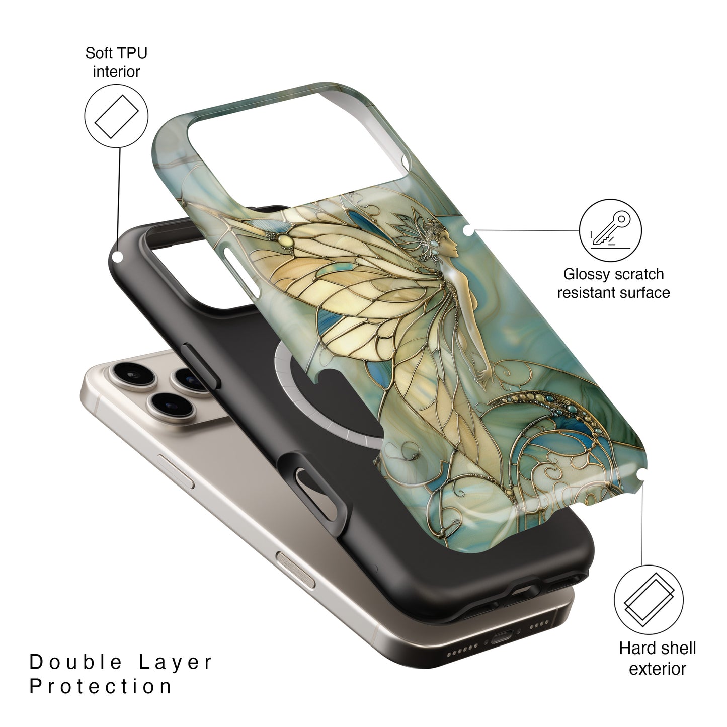 Fairy Stained Glass Design iPhone Case