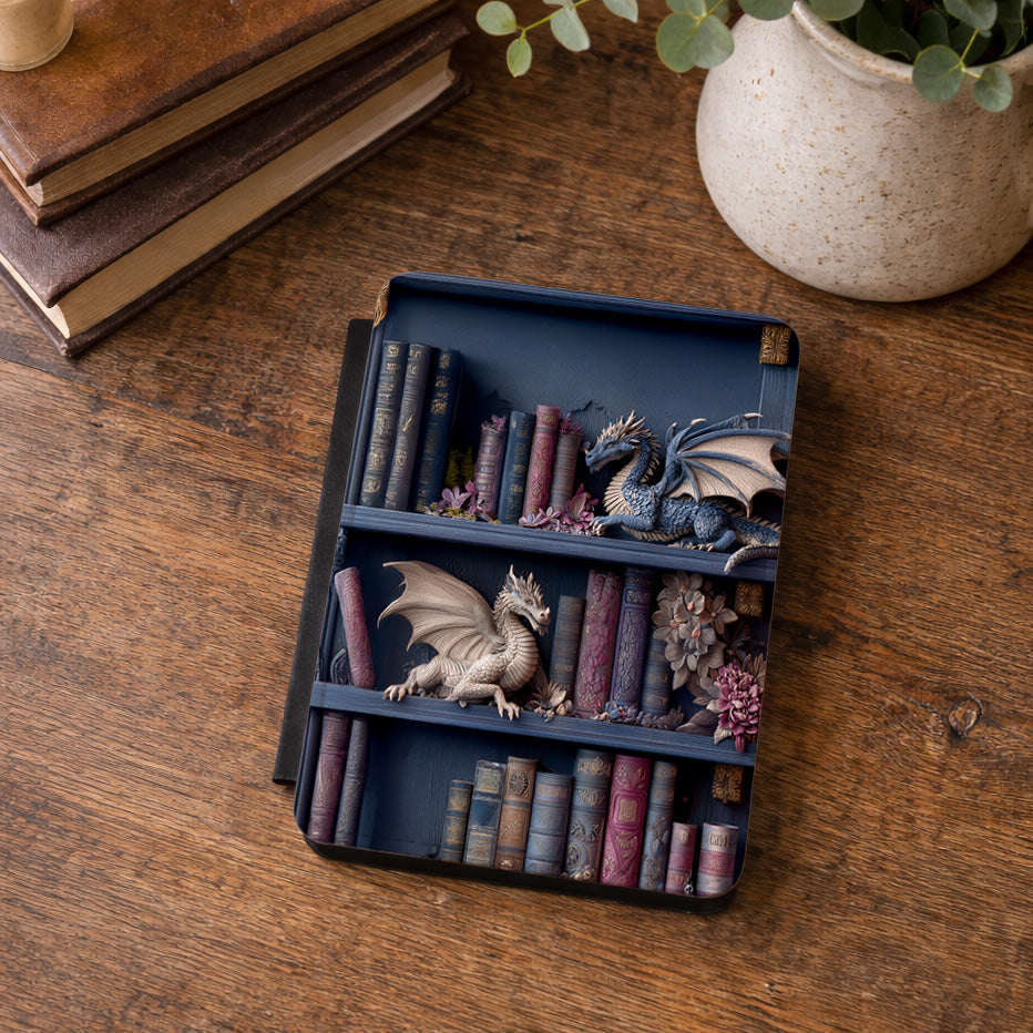 The Dragon's Keep – Fantasy Bookshelf Kindle Case
