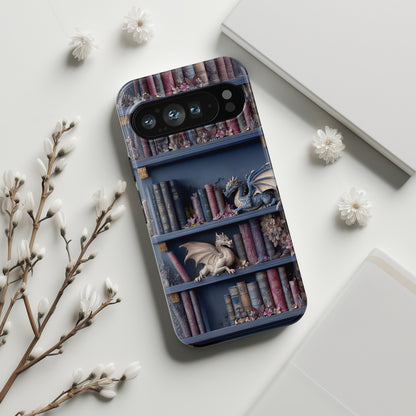 Fantasy Dragon Bookshelf Design Phone Case for Google Pixel