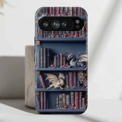 Fantasy Dragon Bookshelf Design Phone Case for Google Pixel