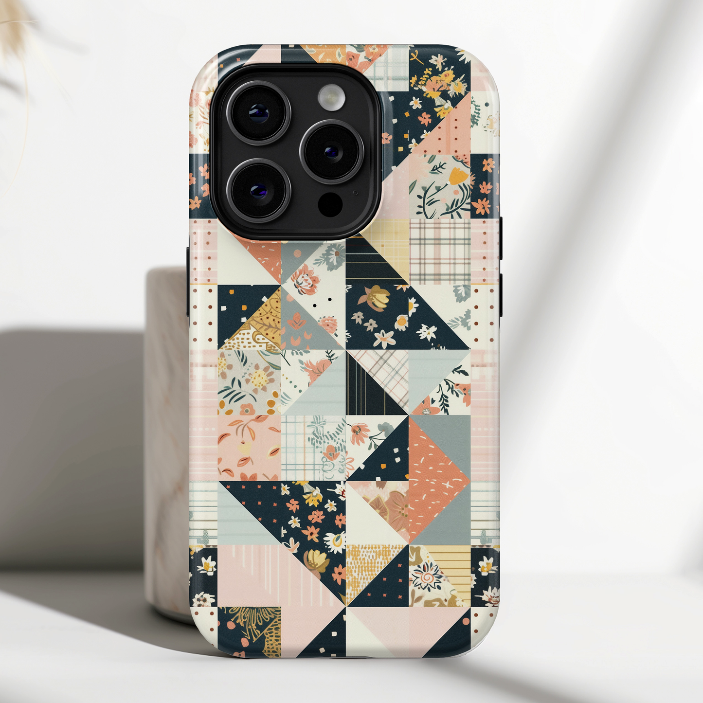 Farmhouse Quilt Patchwork Design iPhone Case