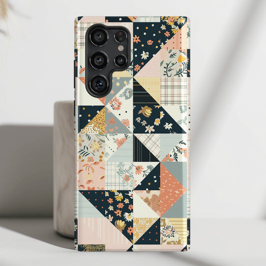 Farmhouse Quilt Patchwork Design Samsung Phone Case