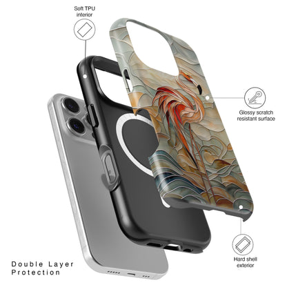 Flamingo Stained Glass Design iPhone Case