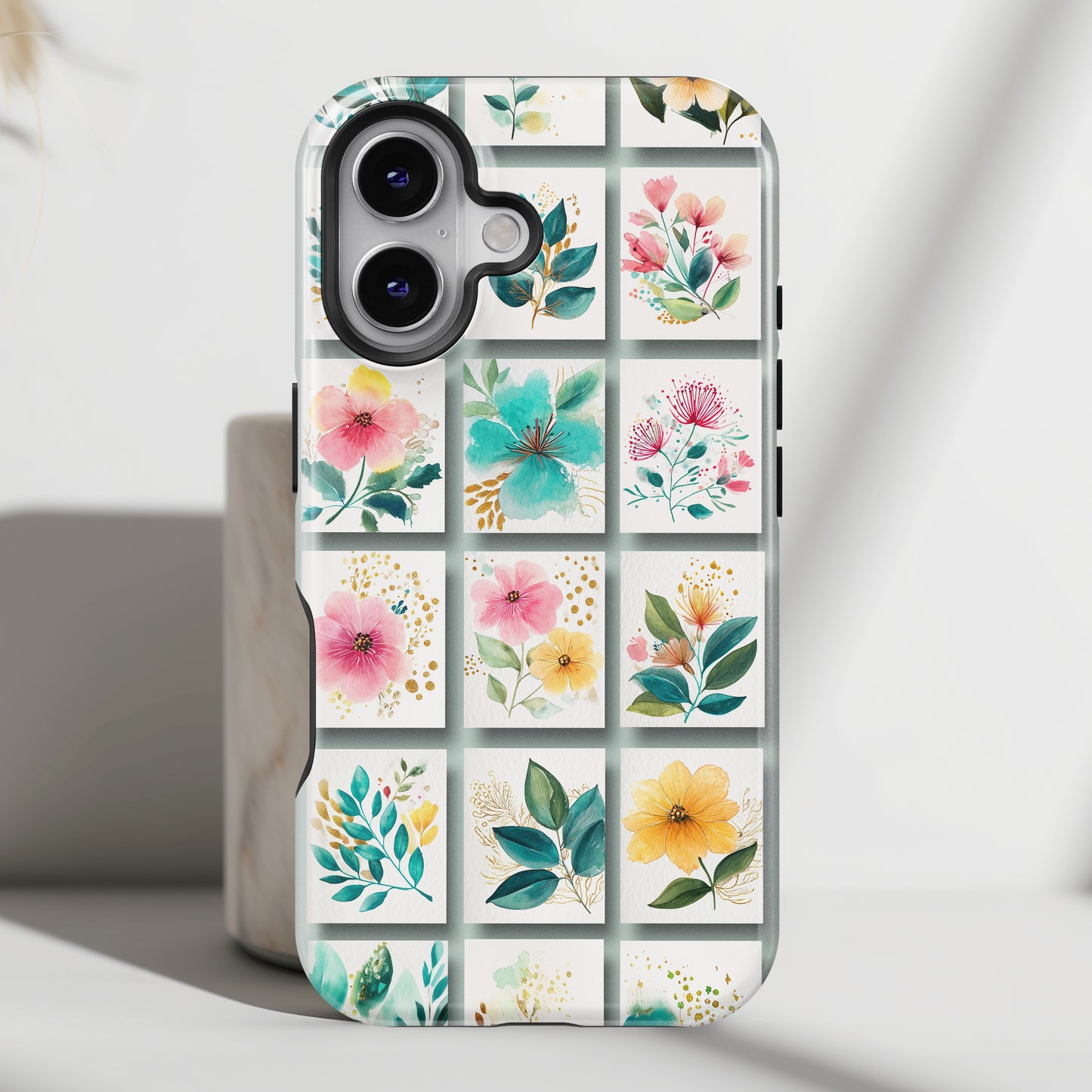 Floral Mosaic Design iPhone Case