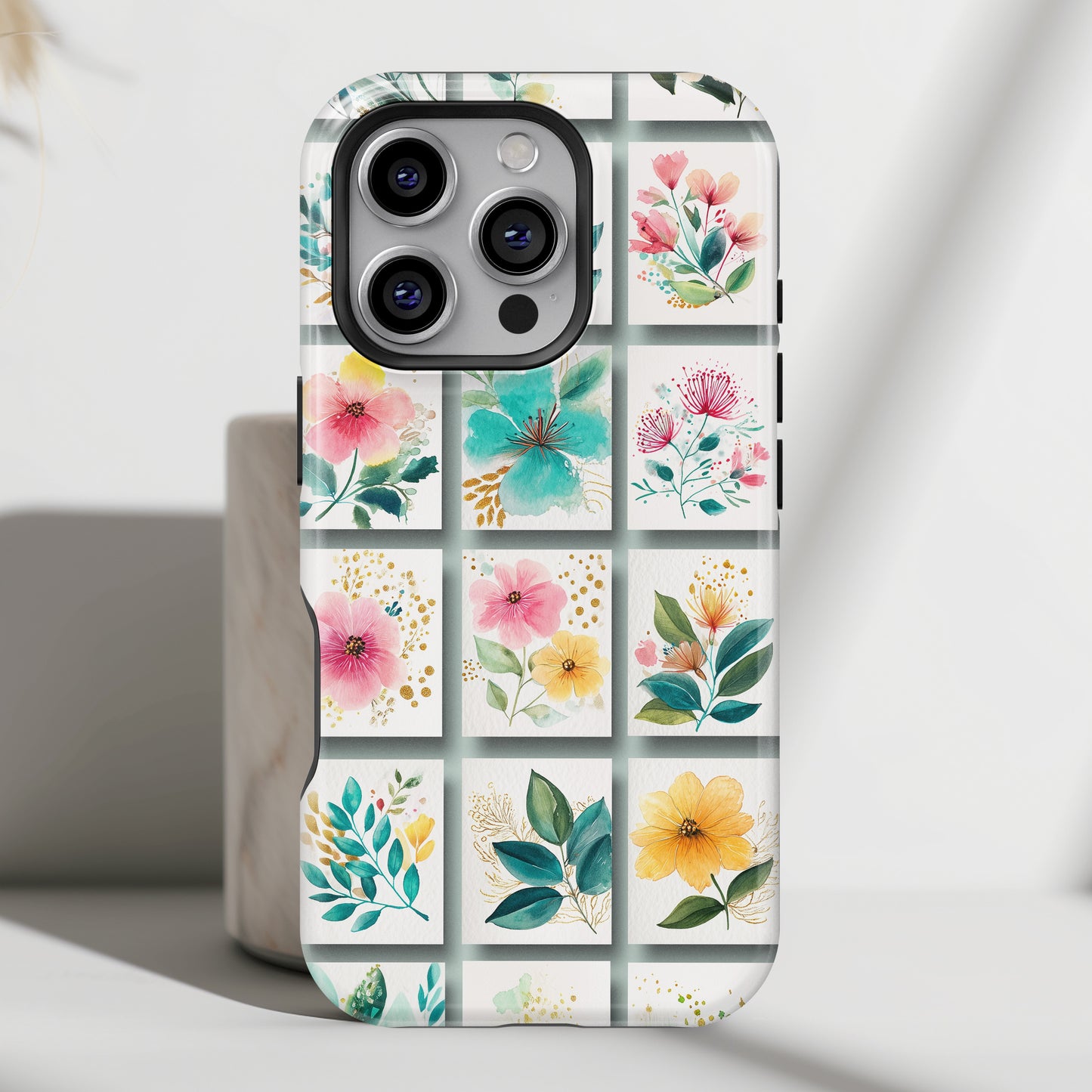 Floral Mosaic Design iPhone Case