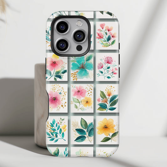 Floral Mosaic Design iPhone Case