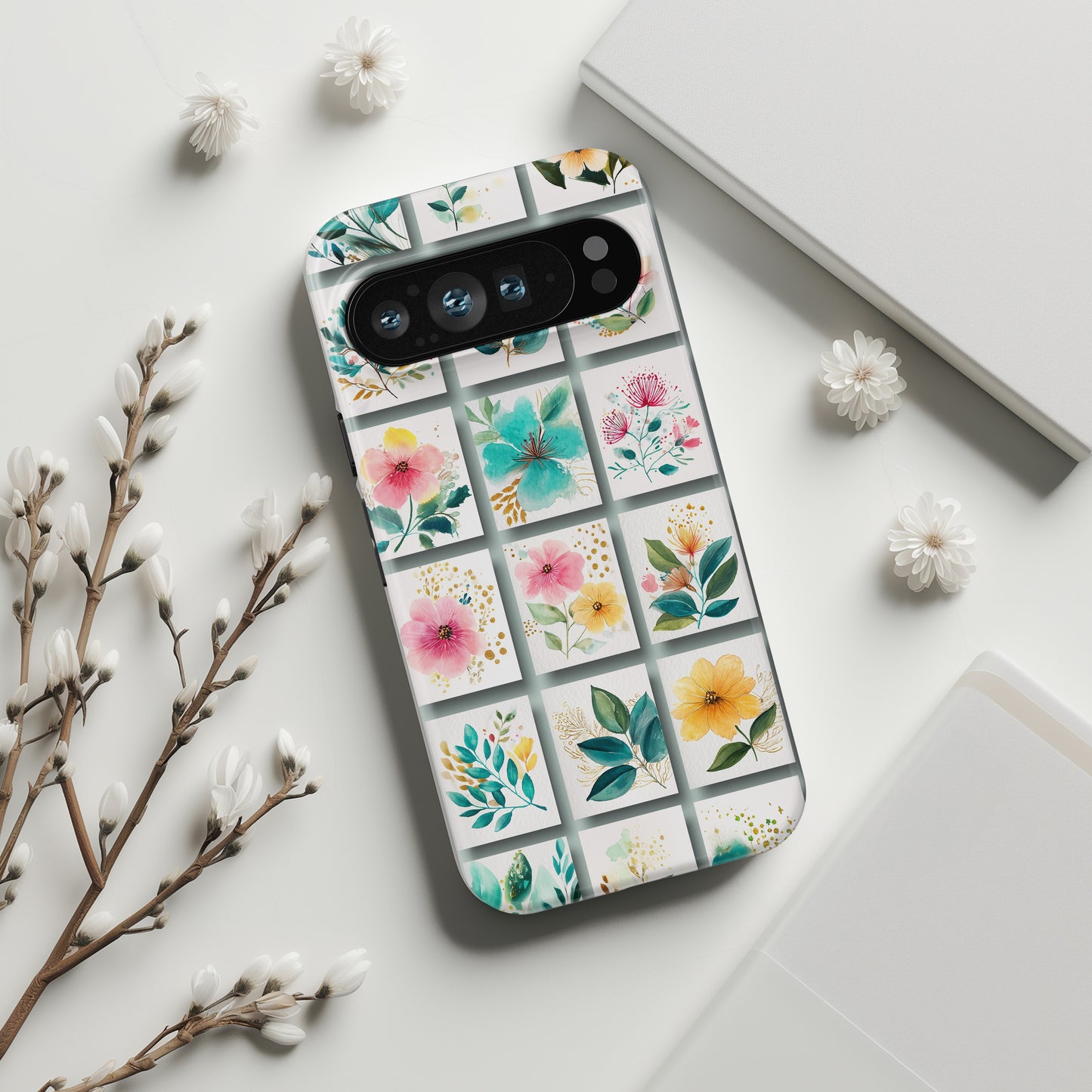 Floral Mosaic Design Phone Case for Google Pixel