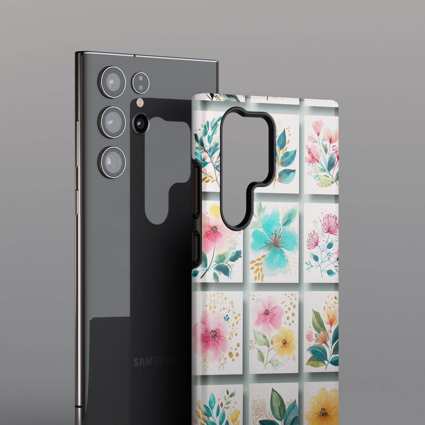 Floral Mosaic Design Phone Case for Galaxy S series Phones