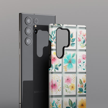 Floral Mosaic Design Phone Case for Galaxy S series Phones
