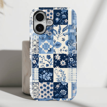 Floral Quilt Patchwork Design iPhone Case