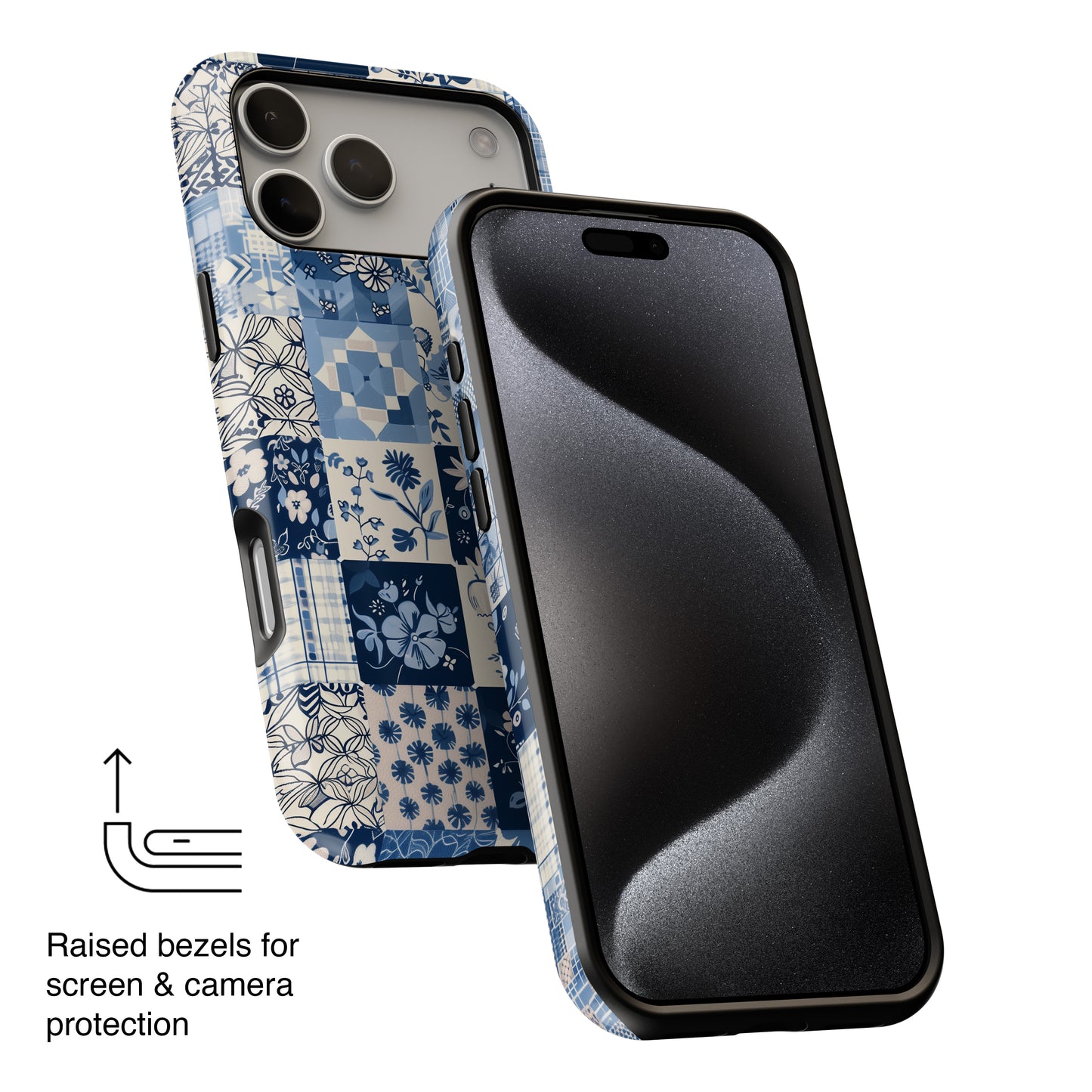 Floral Quilt Patchwork Design iPhone Case